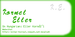 kornel eller business card